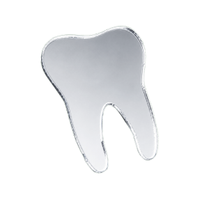 APLIQUE COM ADESIVO DENTE PRATA