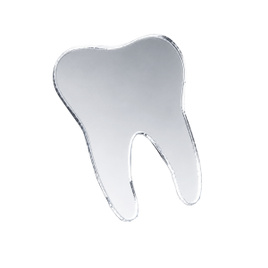 APLIQUE COM ADESIVO DENTE PRATA